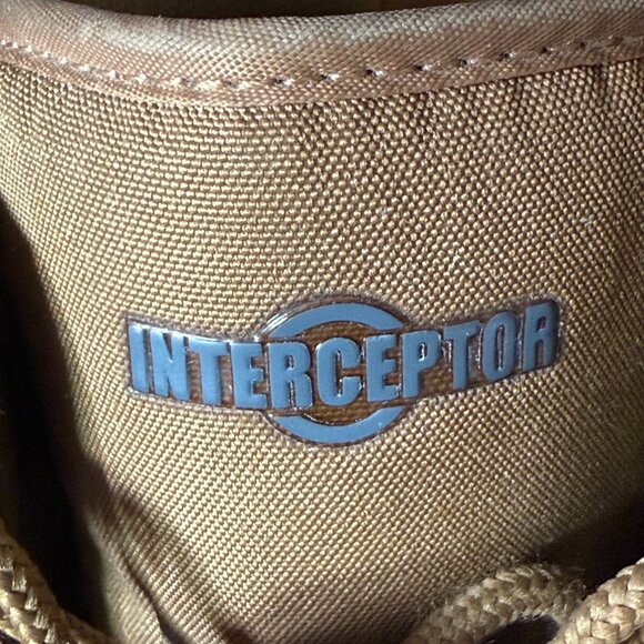 Interceptor Mens Tactical Boots Size 13 MNIN27DP001 Upper Rubber Sole Brown - Picture 4 of 16
